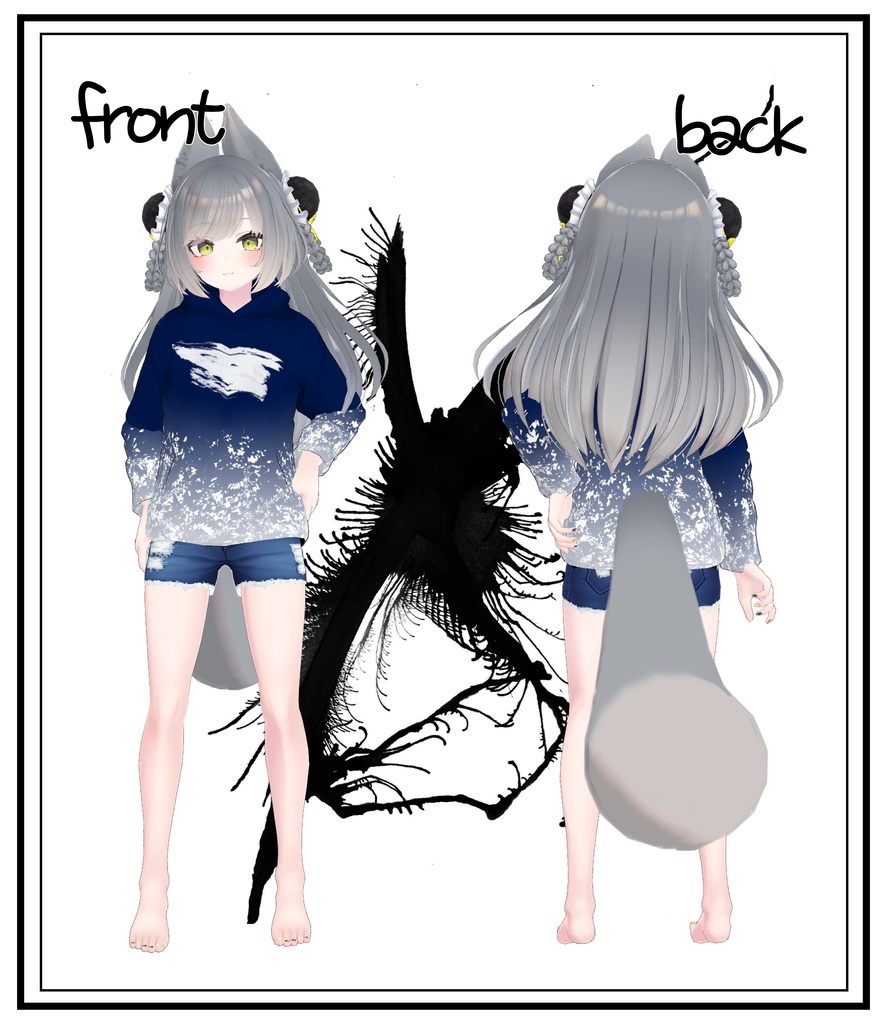 【12アバター対応】パーカー&ショーパンセット