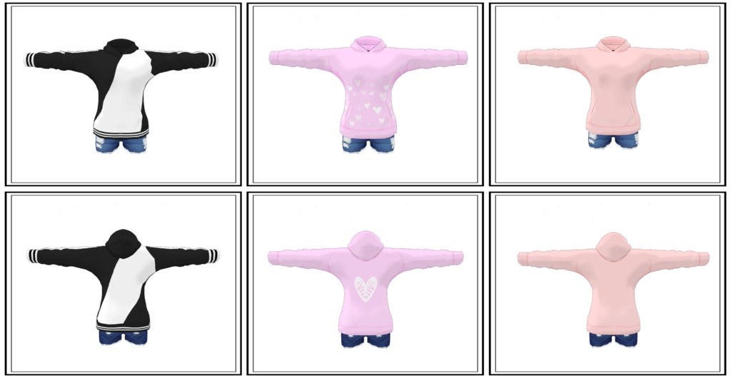 【12アバター対応】パーカー&ショーパンセット