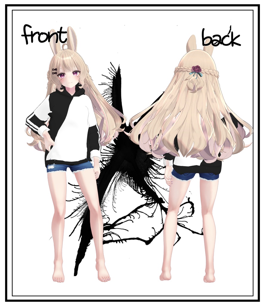 【12アバター対応】パーカー&ショーパンセット