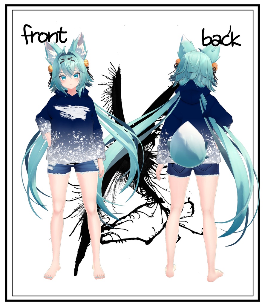 【12アバター対応】パーカー&ショーパンセット