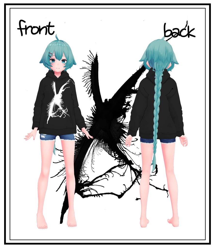 【12アバター対応】パーカー&ショーパンセット