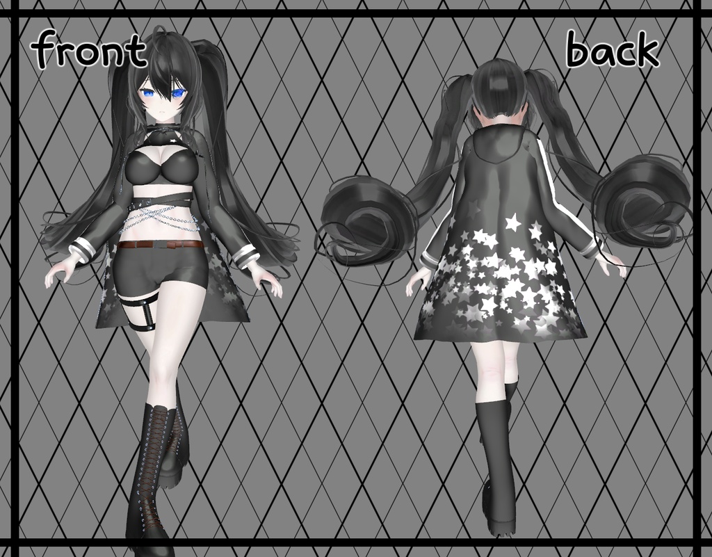 【3アバター対応】Hav_leather fashion set