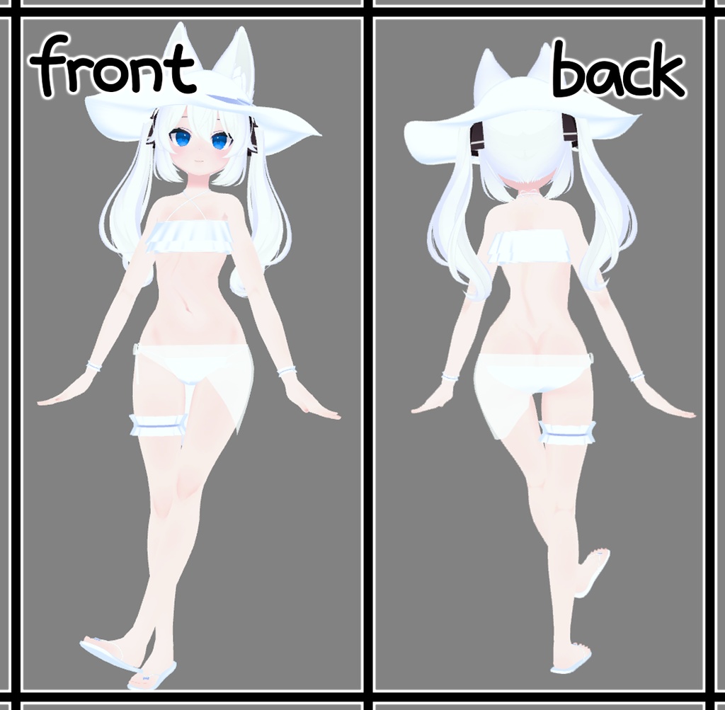 【Karin,Rusk用】フリル水着 frill swimsuit