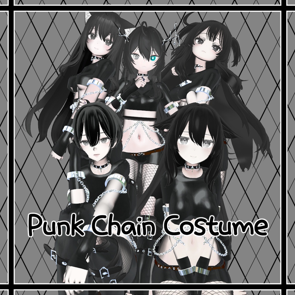 【5アバター対応】 Punk Chain Costume