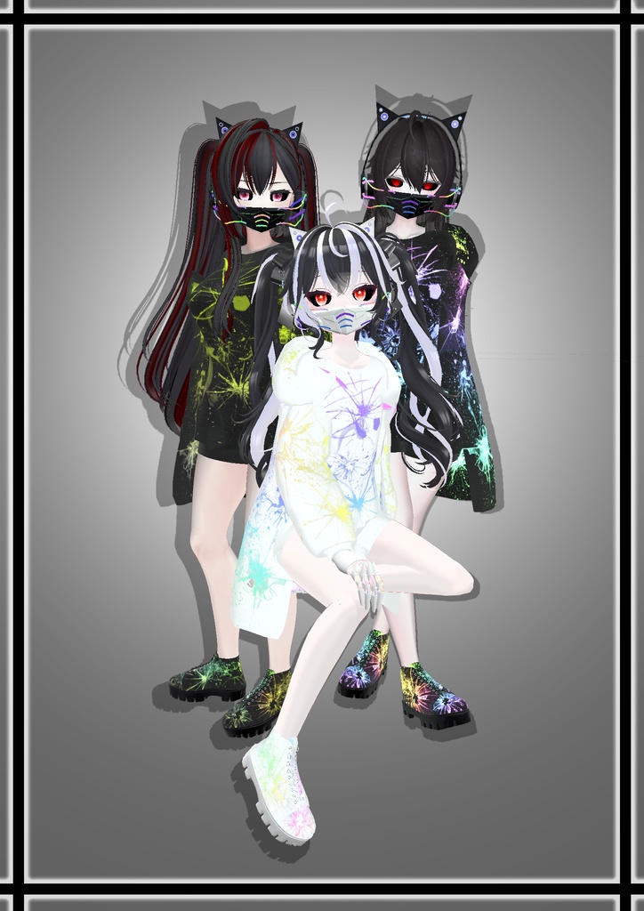 【3アバター対応】 Cyberpunk costume