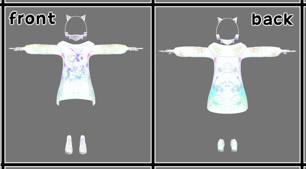 【3アバター対応】 Cyberpunk costume