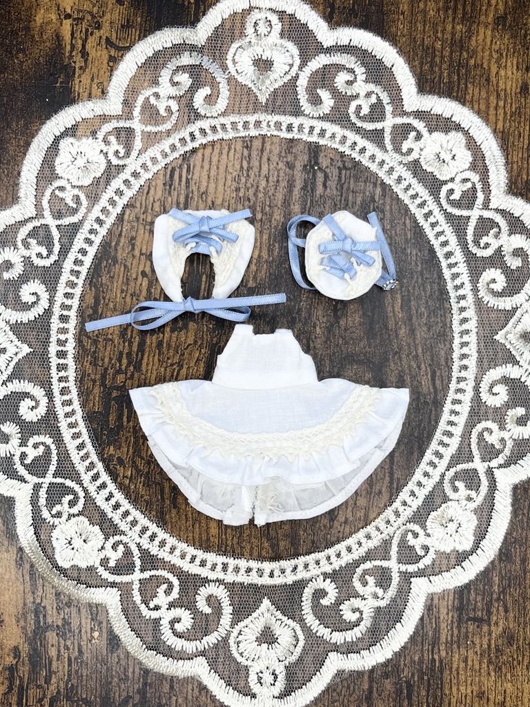 セーラーカラーノースリーブワンピース3点セット#01