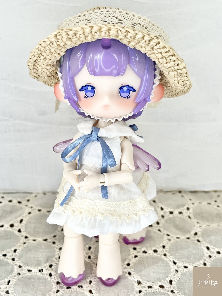 【1/12サイズ】手編みの麦わら帽子