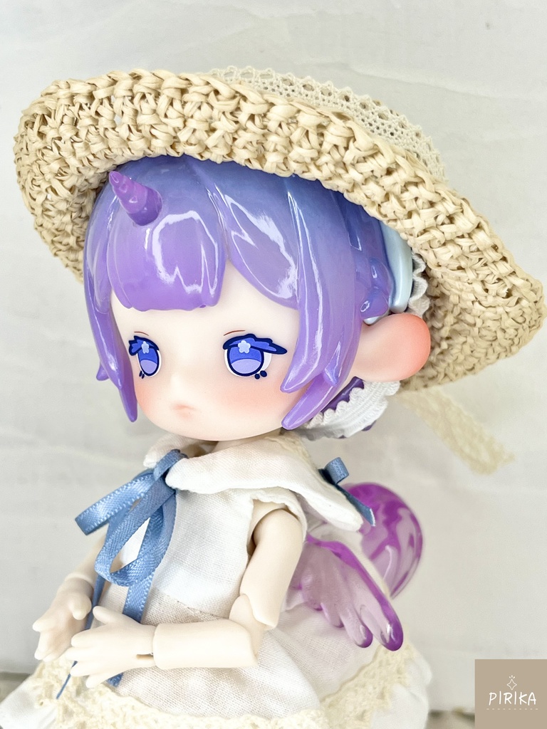 【1/12サイズ】手編みの麦わら帽子