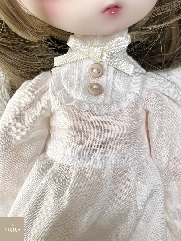 紅茶染めクラシカルワンピース #01【Harmonia bloom】