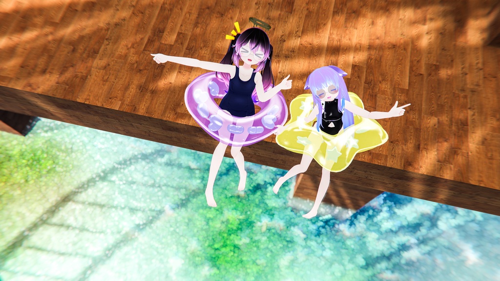 夏の装いセット2.0(麦わら帽子・めがね・浮き輪)