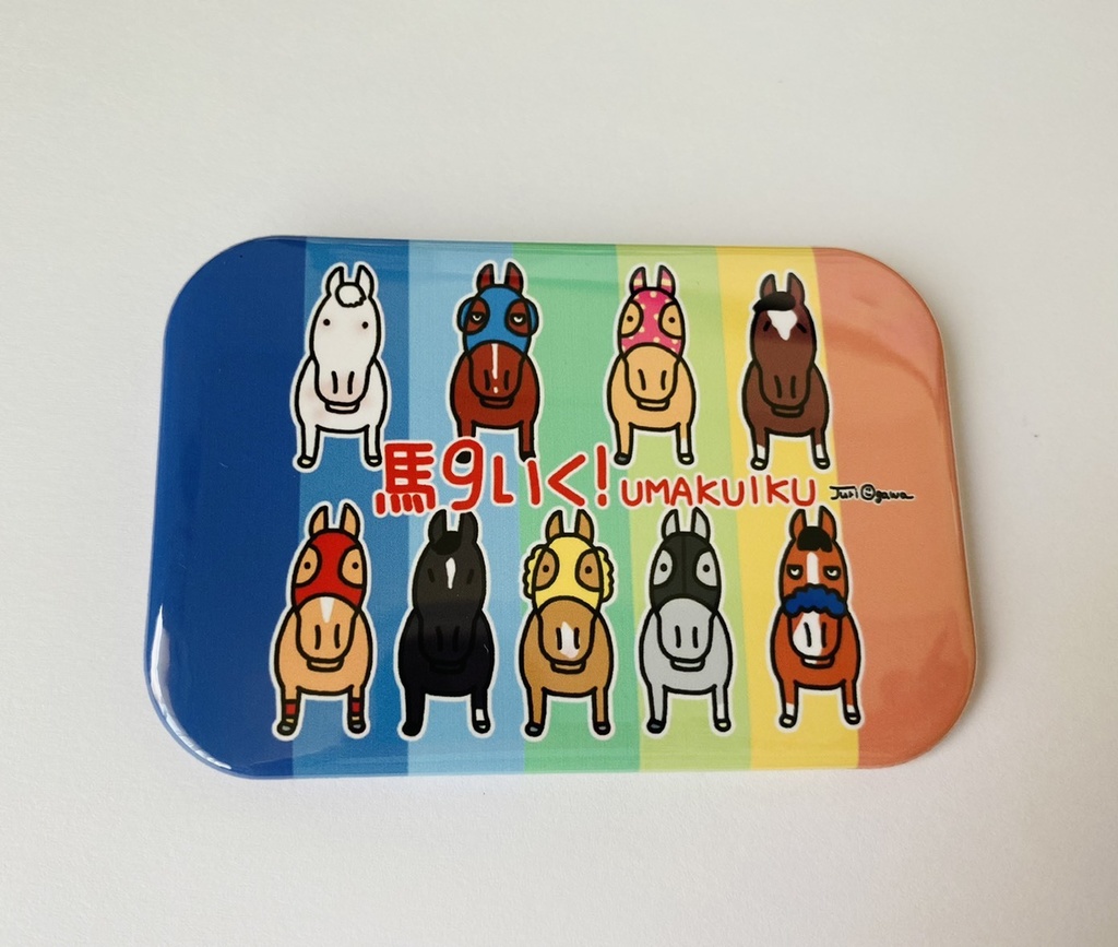 うまくいくスクエア型缶バッジ