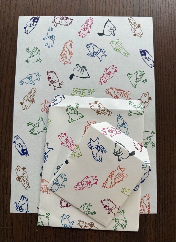 デザインペーパー　カラフルホース