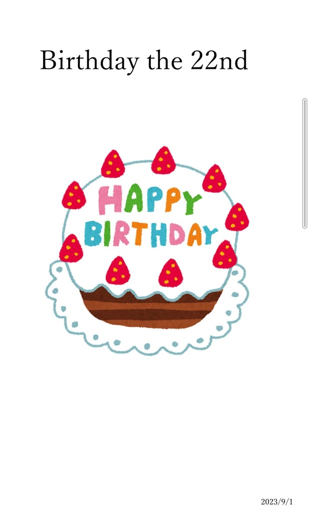 Birthday the 22nd