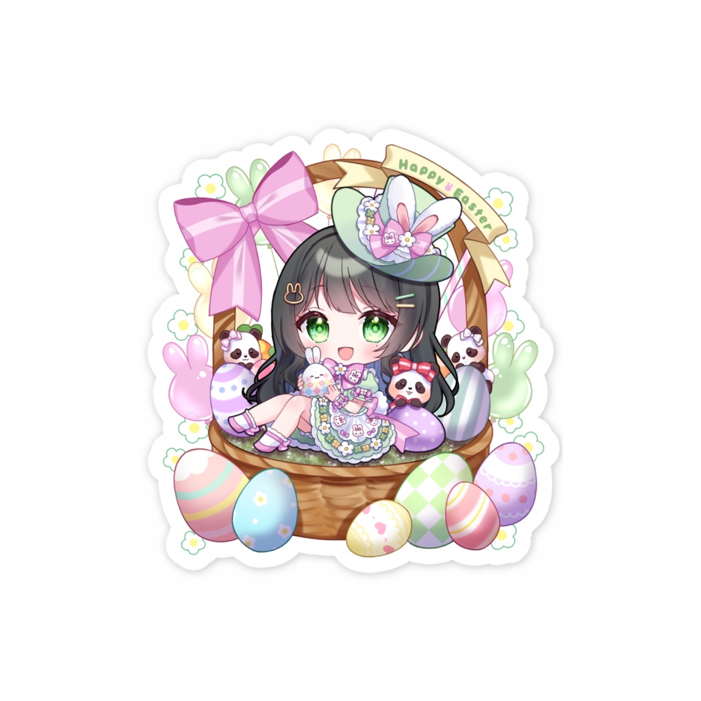 イースターゆらちゃんステッカー
