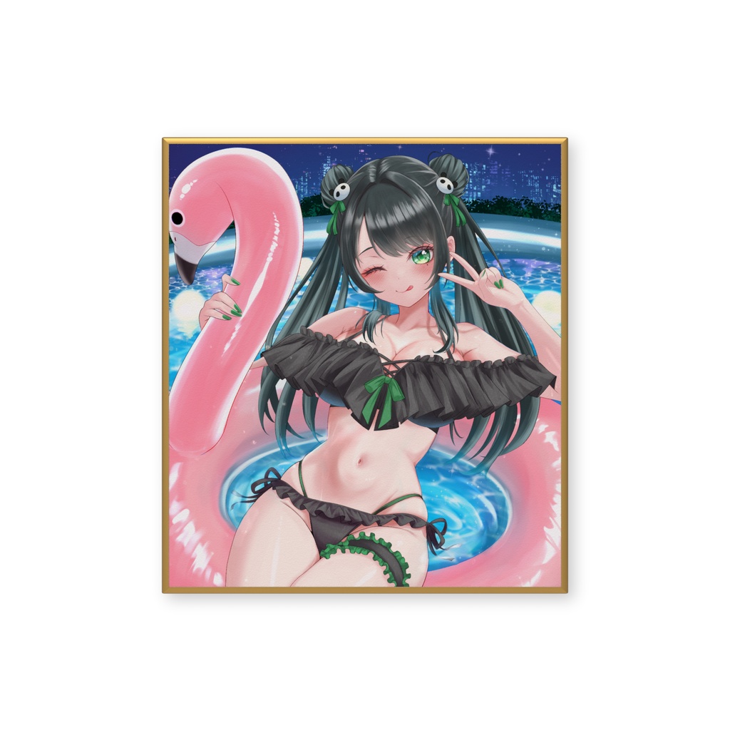黒ビキニ色紙(全3種、おまけ付き)