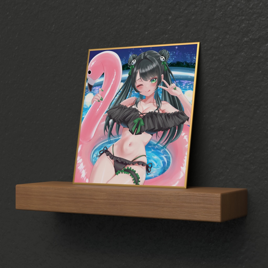 黒ビキニ色紙(全3種、おまけ付き)