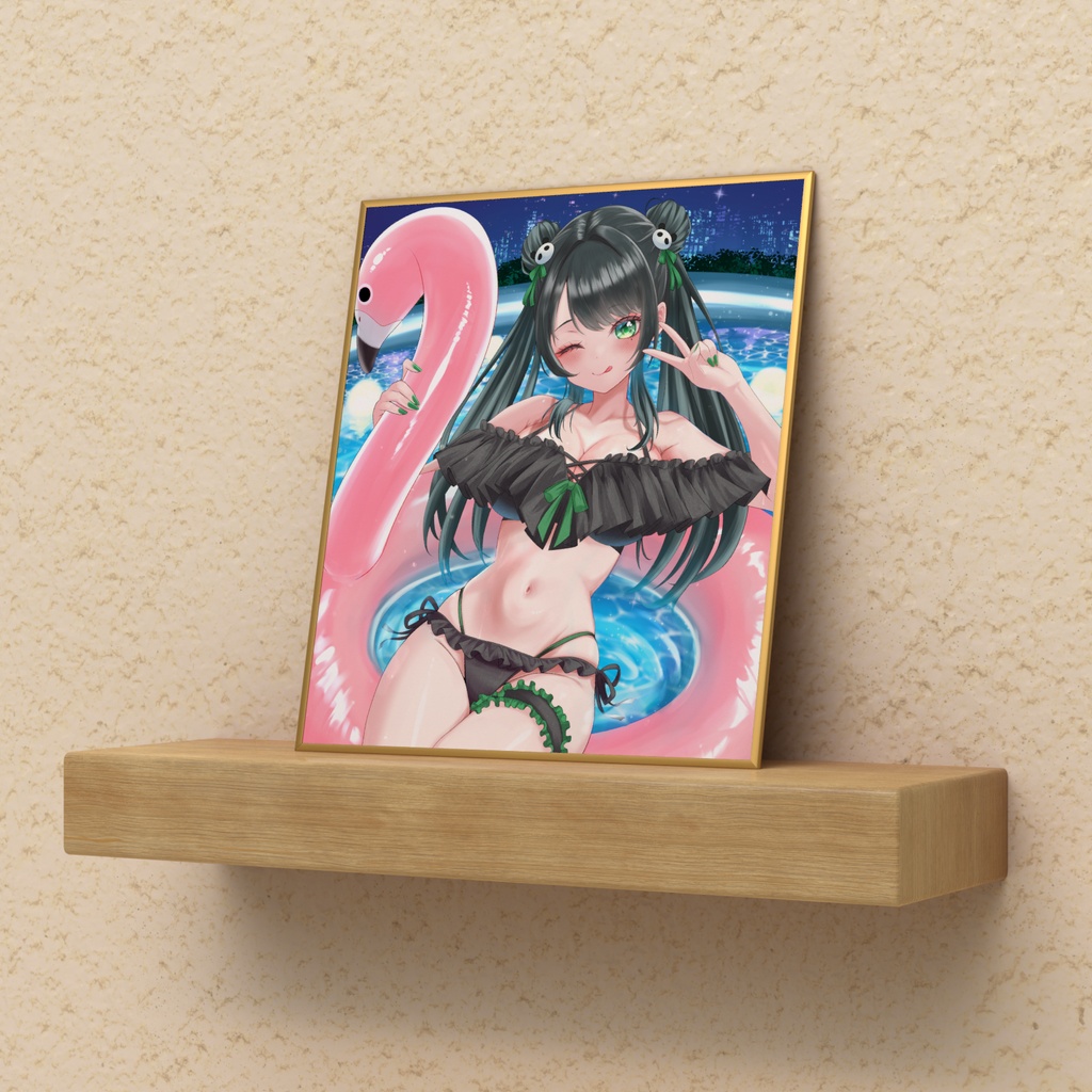黒ビキニ色紙(全3種、おまけ付き)