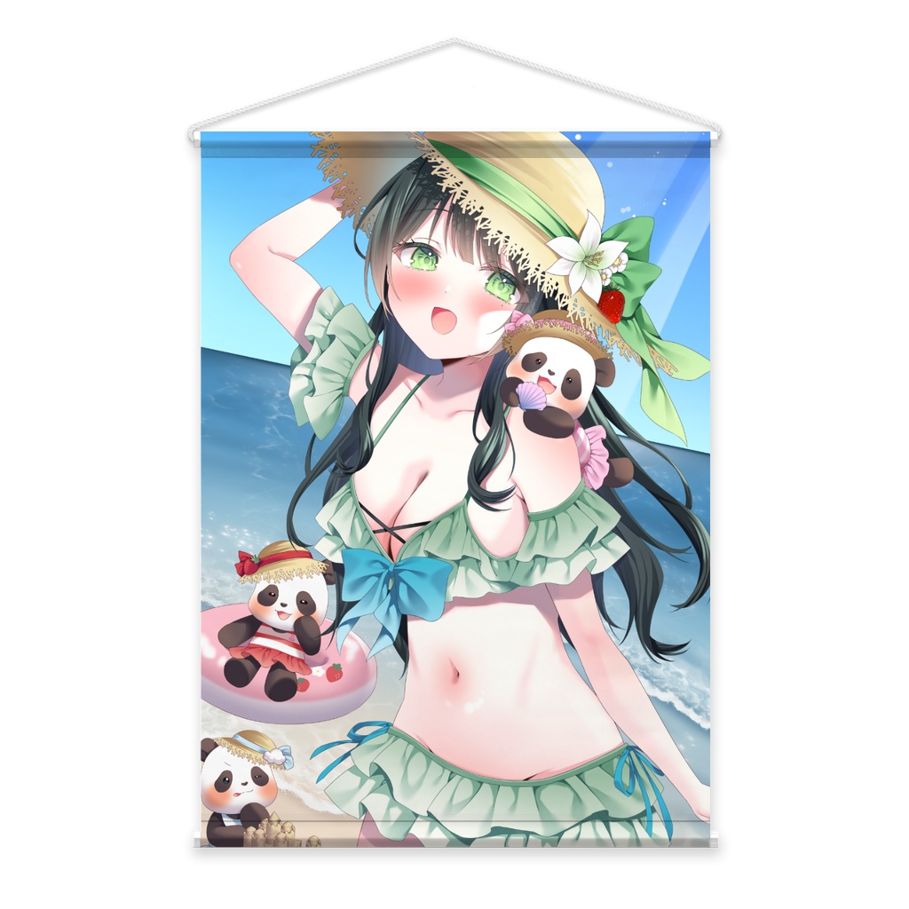 超高画質！ゆらとぱんだちゃんの夏の思い出タペストリー