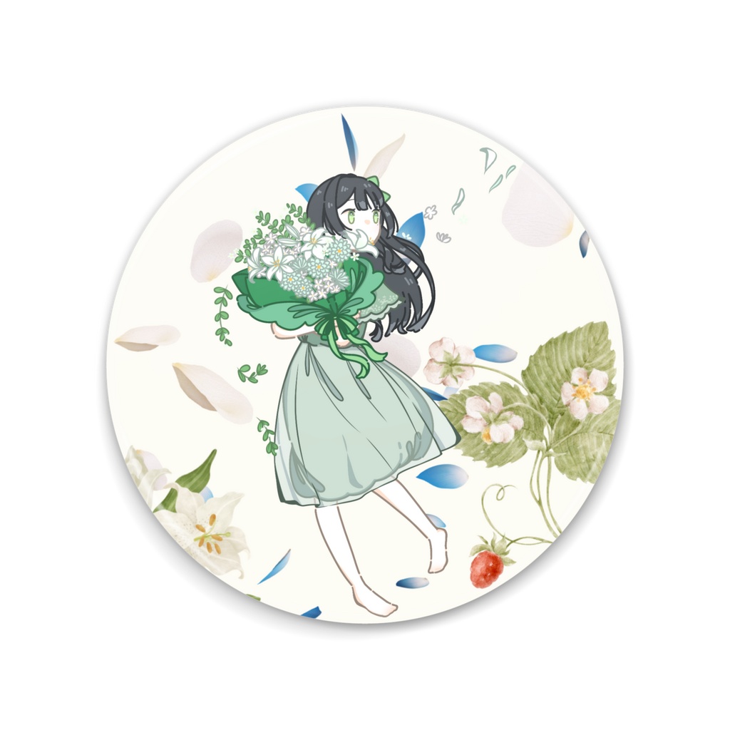 花束散歩缶ミラー