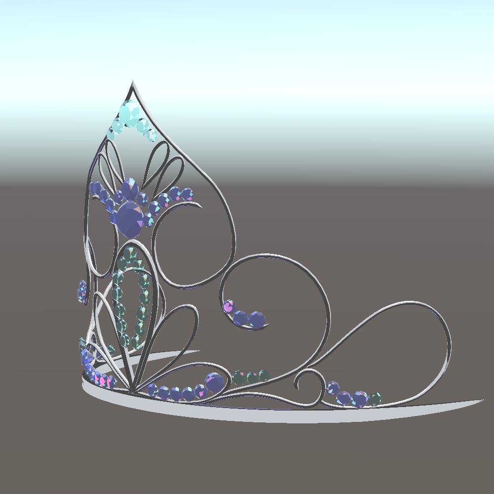 高貴なティアラの3Dモデル(UnityPackage形式)