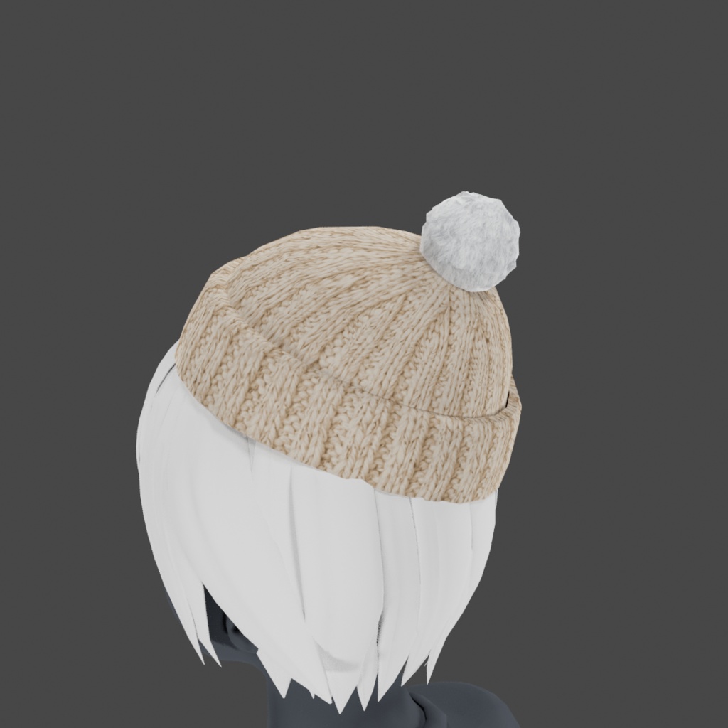 ニット帽の3Dモデル_5色セット(UnityPackage形式)