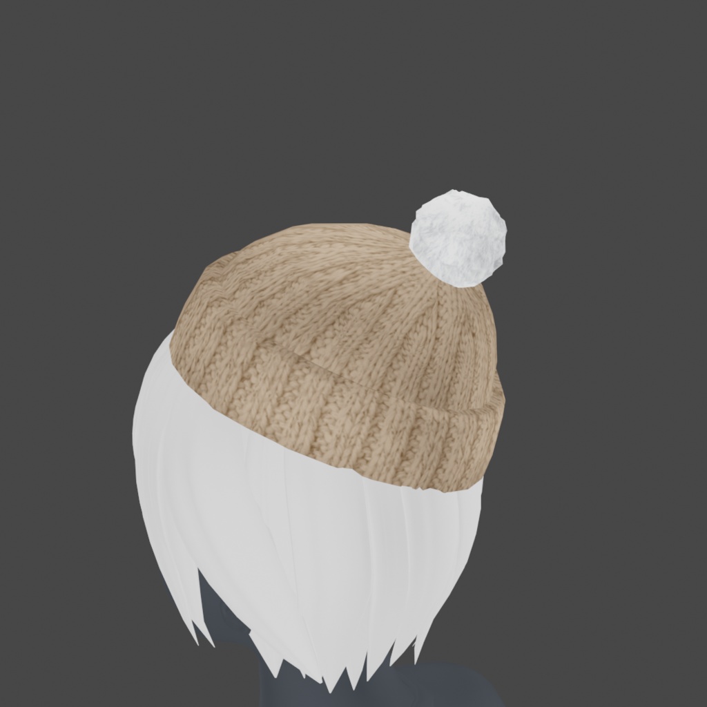 ニット帽の3Dモデル_5色セット(UnityPackage形式)