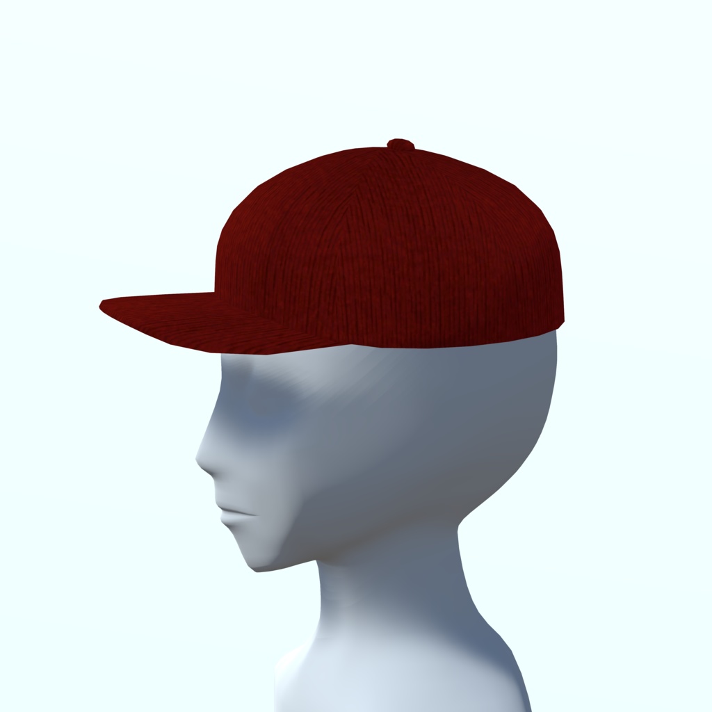 キャップ帽の3Dモデル_5色セット(UnityPackage形式)