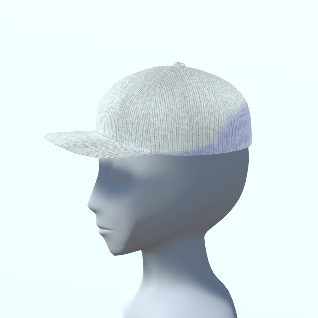 キャップ帽の3Dモデル_5色セット(UnityPackage形式)