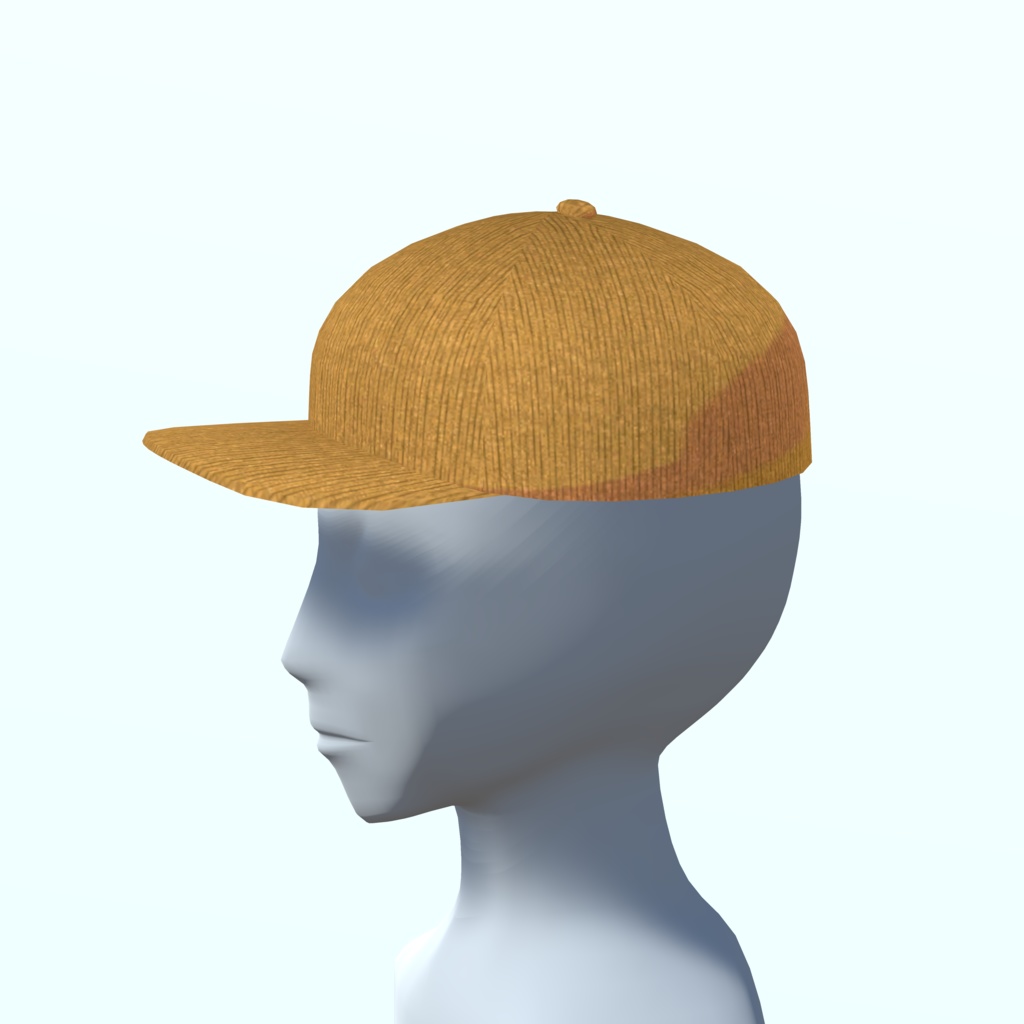 キャップ帽の3Dモデル_5色セット(UnityPackage形式)