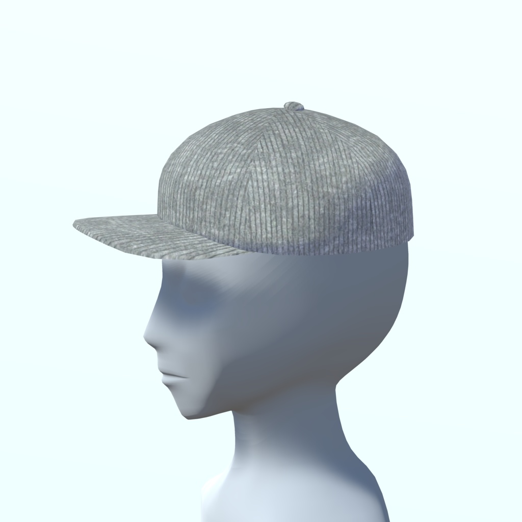 キャップ帽の3Dモデル_5色セット(UnityPackage形式)