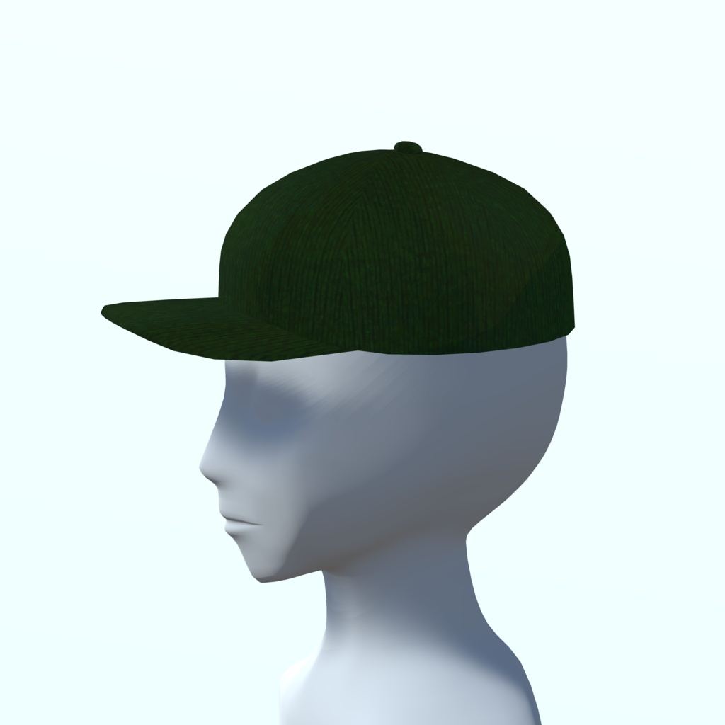 キャップ帽の3Dモデル_5色セット(UnityPackage形式)