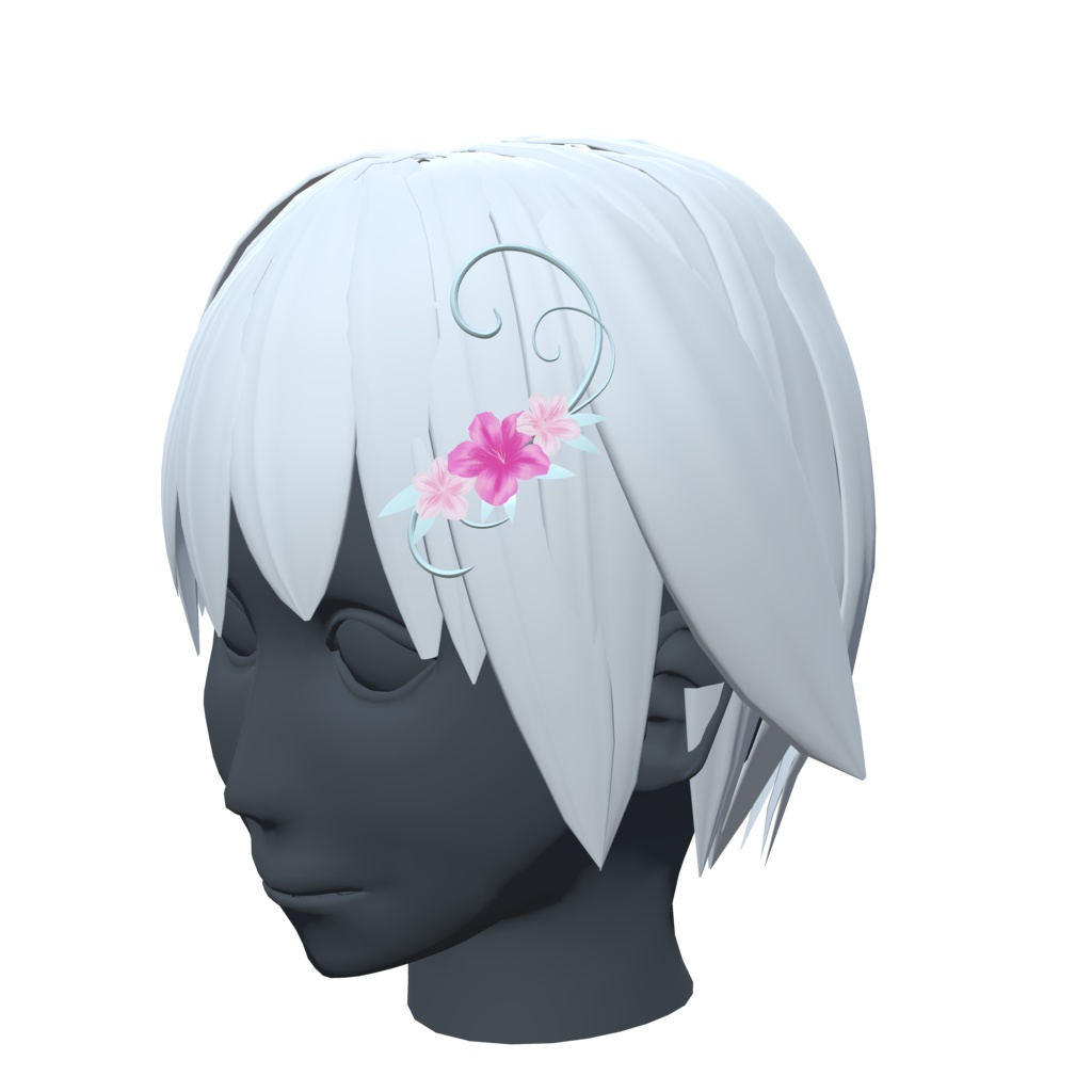 ツツジの花のブローチ(UnityPackage形式)