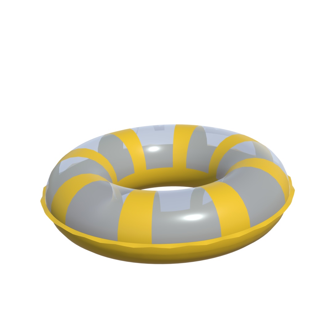 【無料】浮き輪の3Dモデル(UnityPackage)