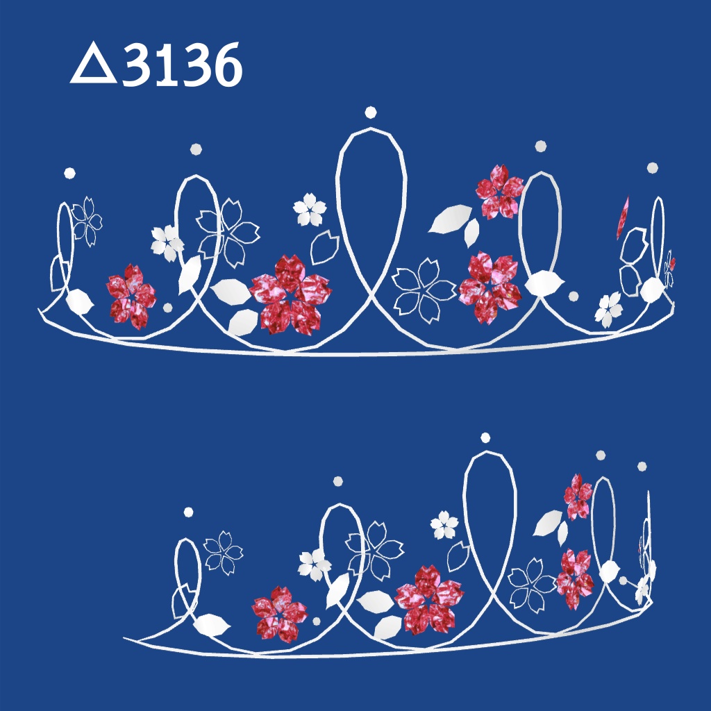 桜のティアラ_3色セット(UnityPackage)