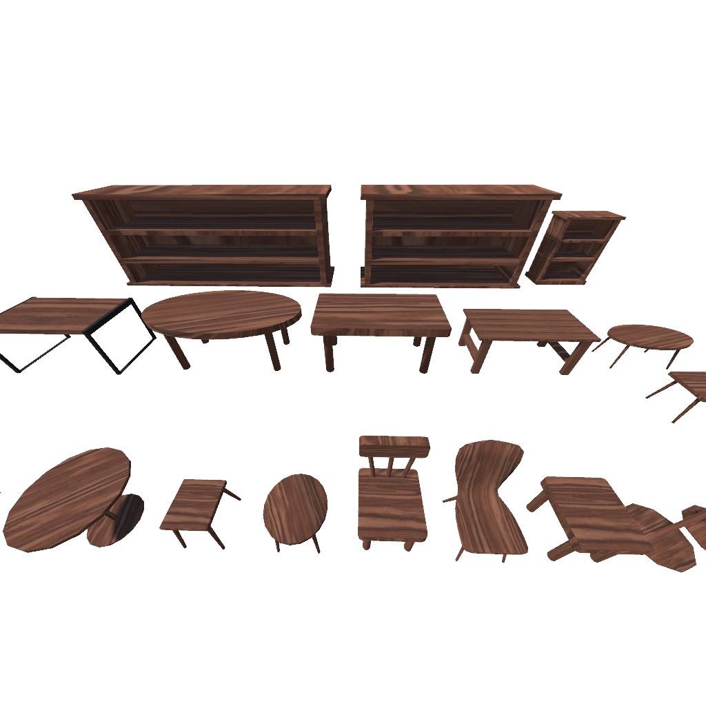 【無料】シンプル家具セット72点(UnityPackage)