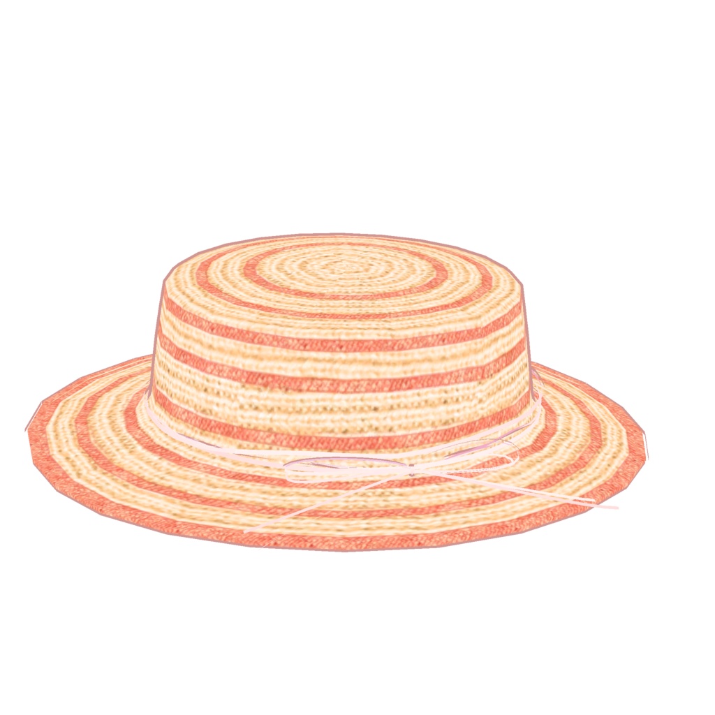 麦わら帽子_ボーダー4色セット(UnityPackage)