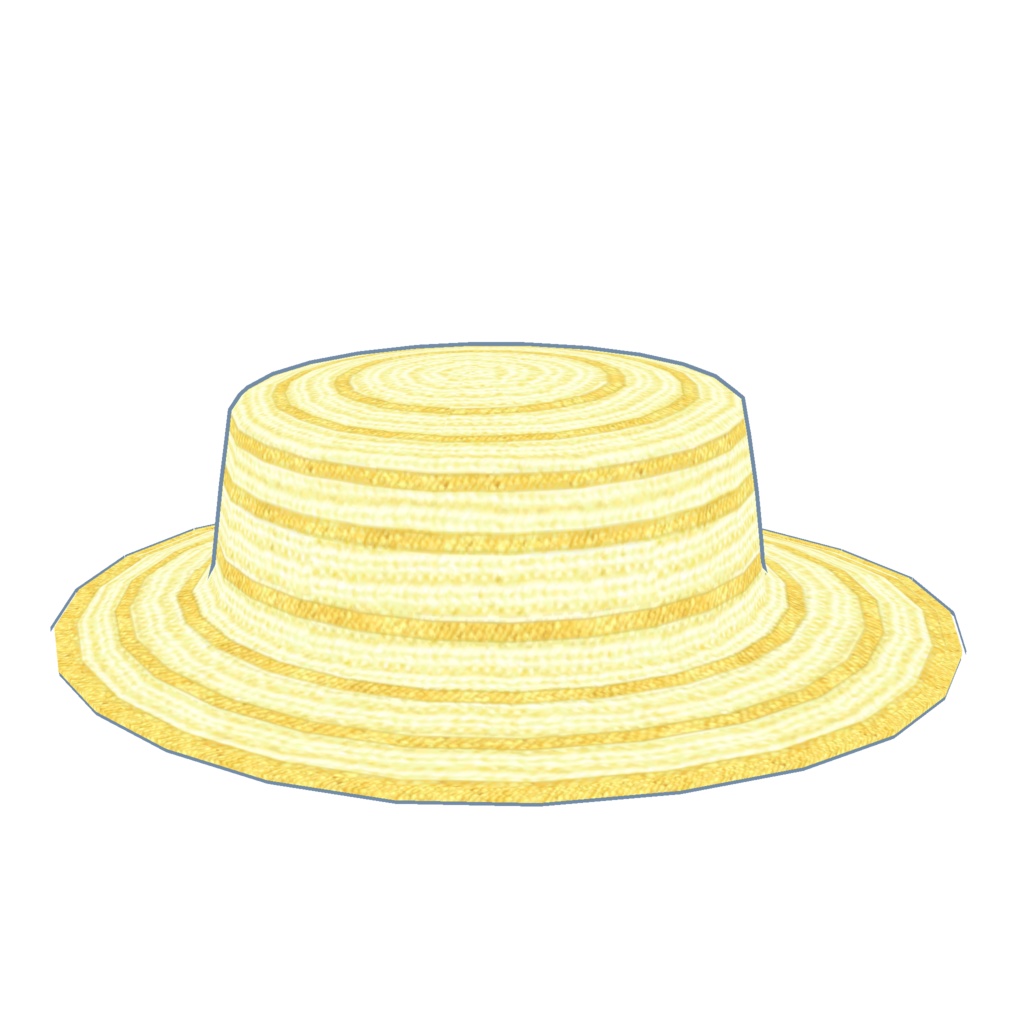 麦わら帽子_ボーダー4色セット(UnityPackage)