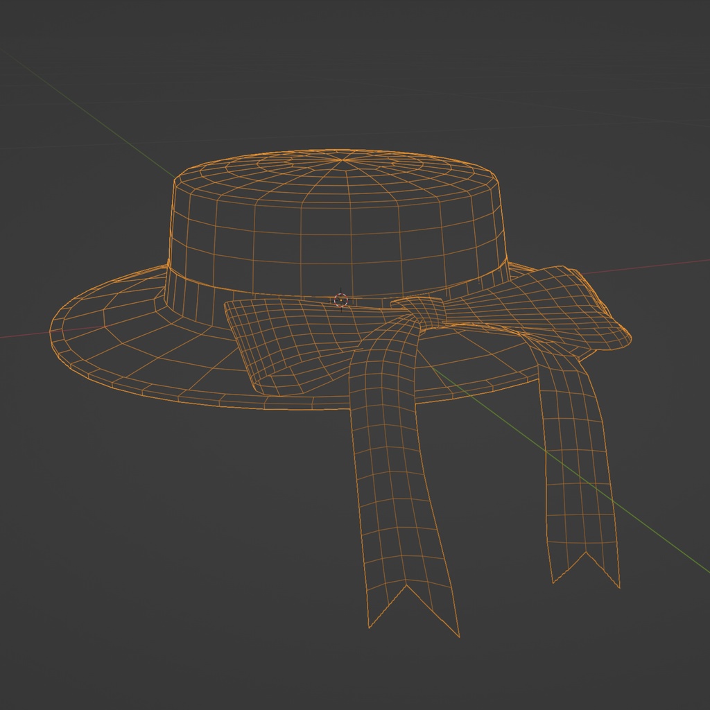 麦わら帽子_揺れるリボン付_カラバリ21種(UnityPackage)