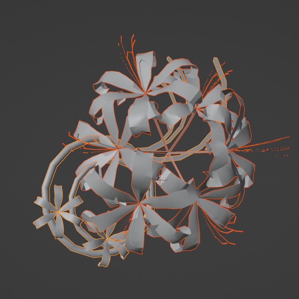 彼岸花の髪飾り_5色セット(unitypackage)