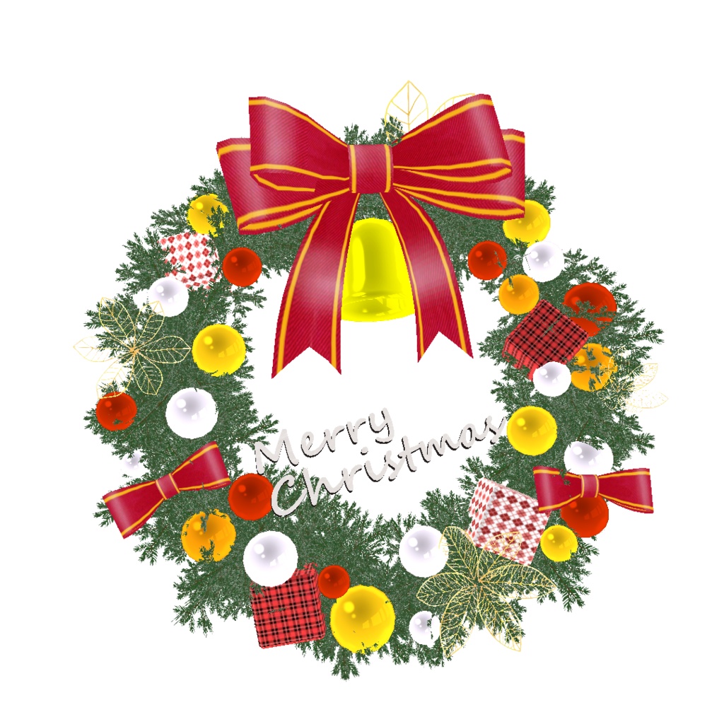 クリスマスリース_4種セット(unitypackage)