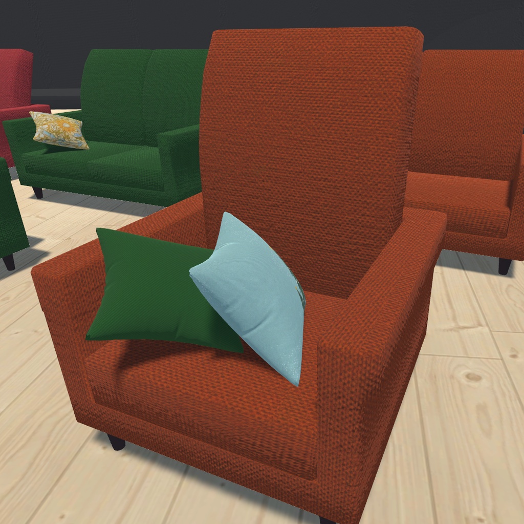 冬柄クッション&ソファーセット(unitypackage)