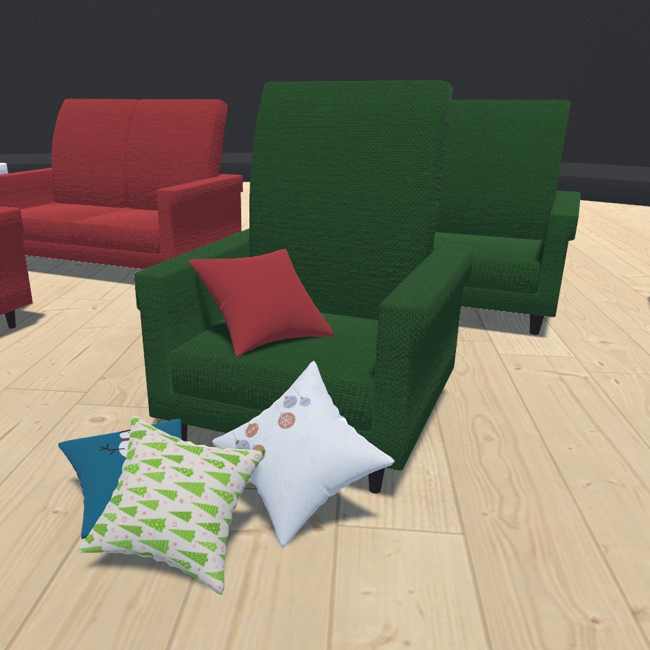 冬柄クッション&ソファーセット(unitypackage)