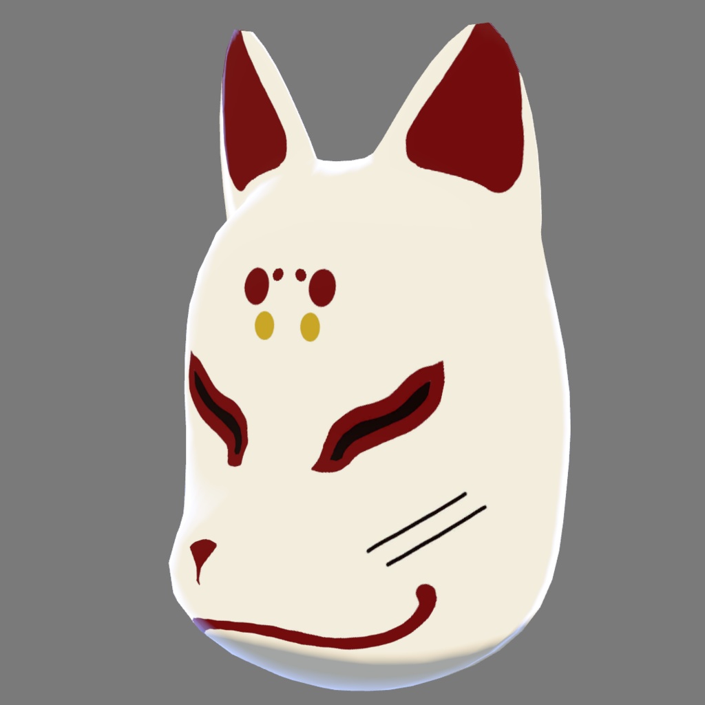 狐面_4色セット(UnityPackage)