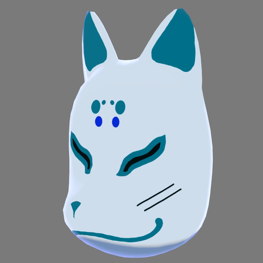 狐面_4色セット(UnityPackage)