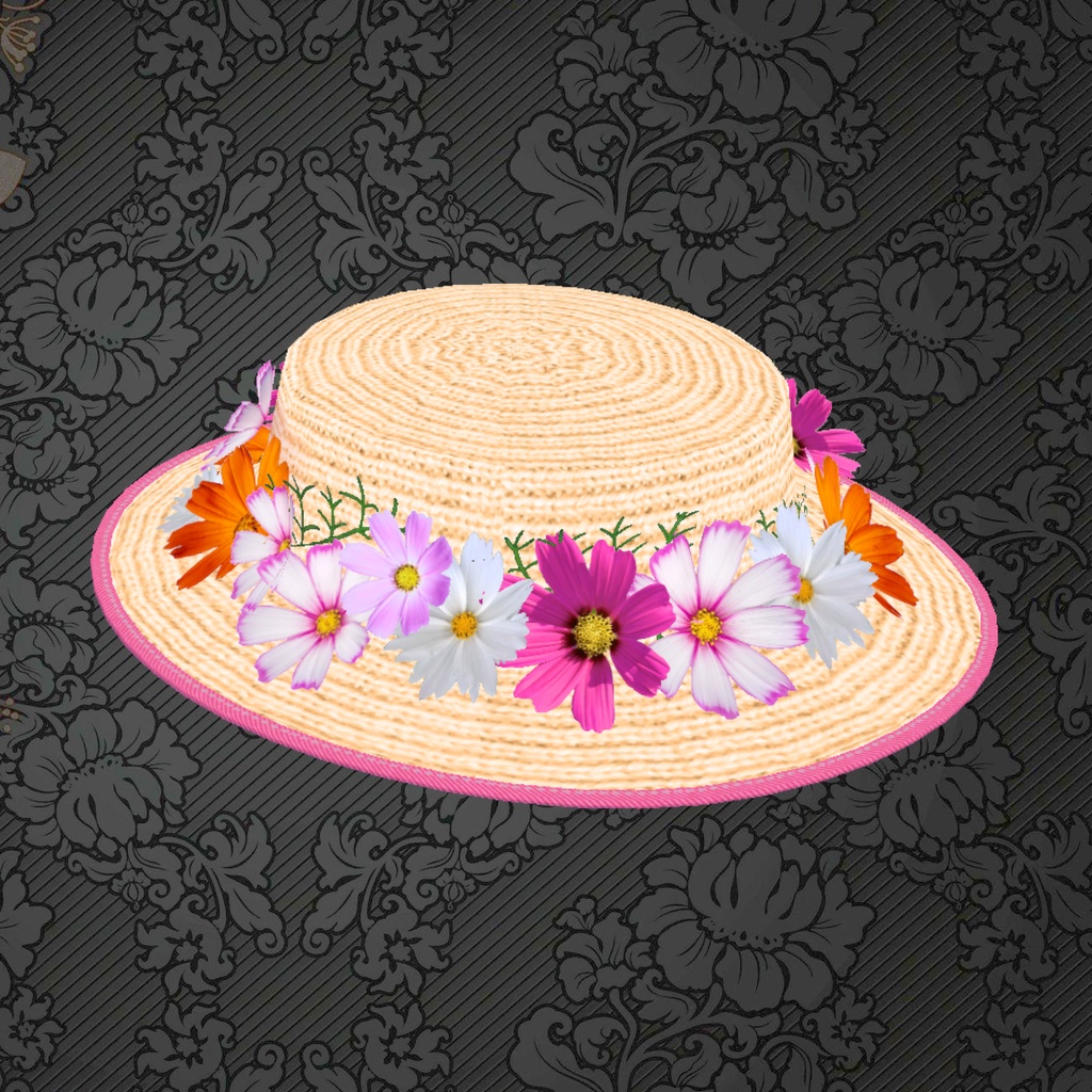 コスモスの麦わら帽子_3種(UnityPackage)