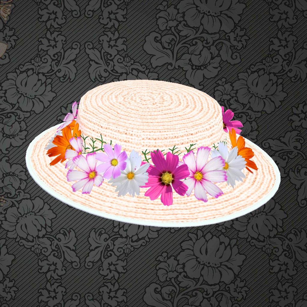 コスモスの麦わら帽子_3種(UnityPackage)