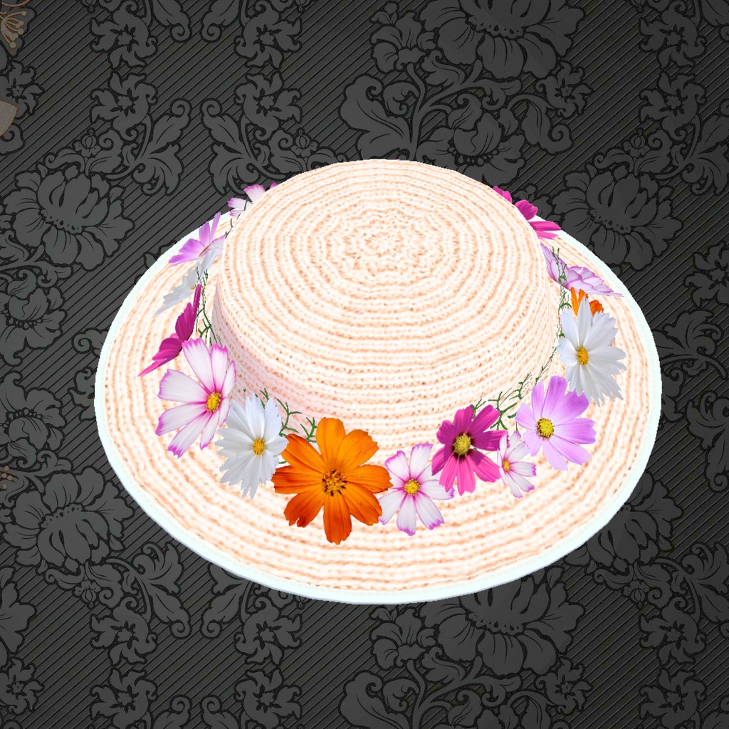 コスモスの麦わら帽子_3種(UnityPackage)