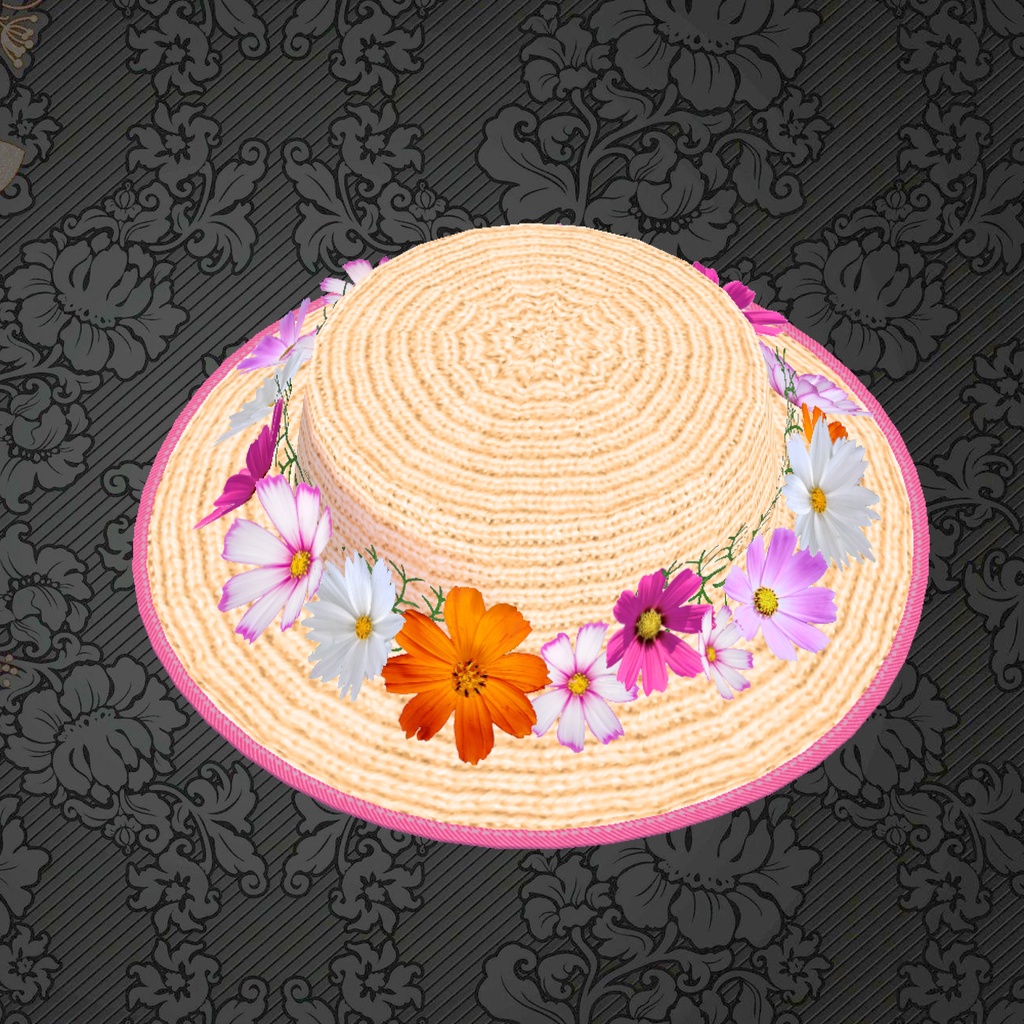 コスモスの麦わら帽子_3種(UnityPackage)