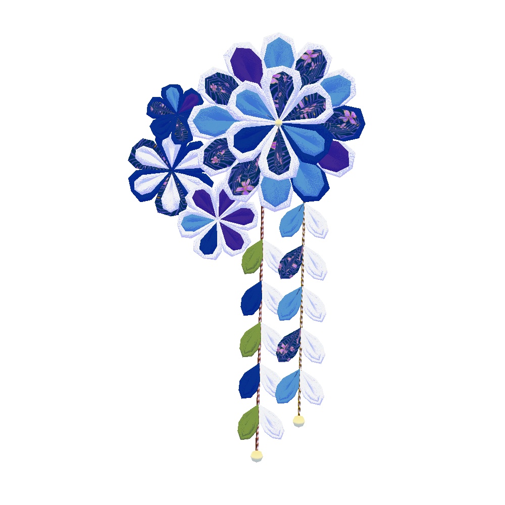 ゆれる!和風 髪飾り 6色セット